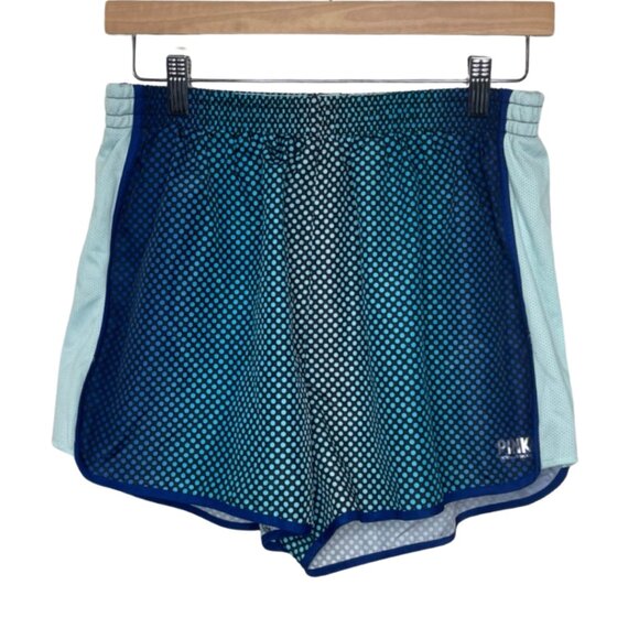 VICTORIA'S SECRET PINK | Women's Blue Athletic Shorts Polka Dot | Size L - Picture 1 of 9
